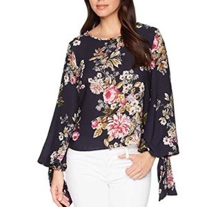 Vince Camuto Tie Cuff Balloon Sleeve Top